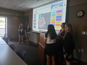 Book Worm group presenting their app